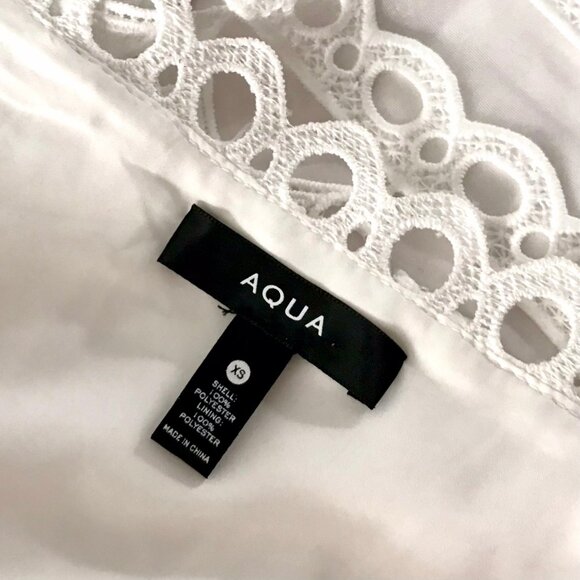 Aqua White Lace Midi Dress - Picture 3 of 6